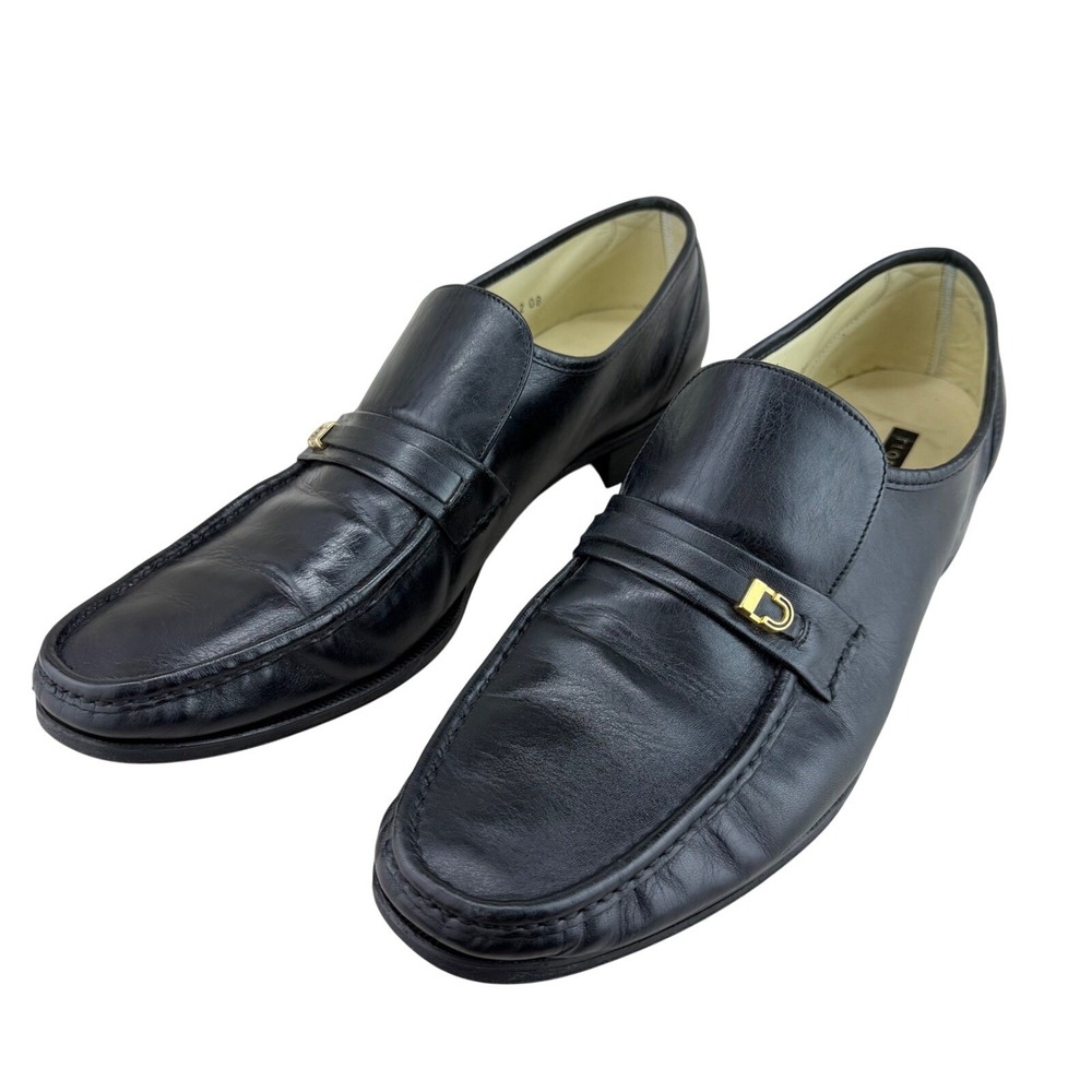 Florsheim Imperial Mens Black Leather Bit Loafers 14 B 17116-01 Moc Toe Shoes